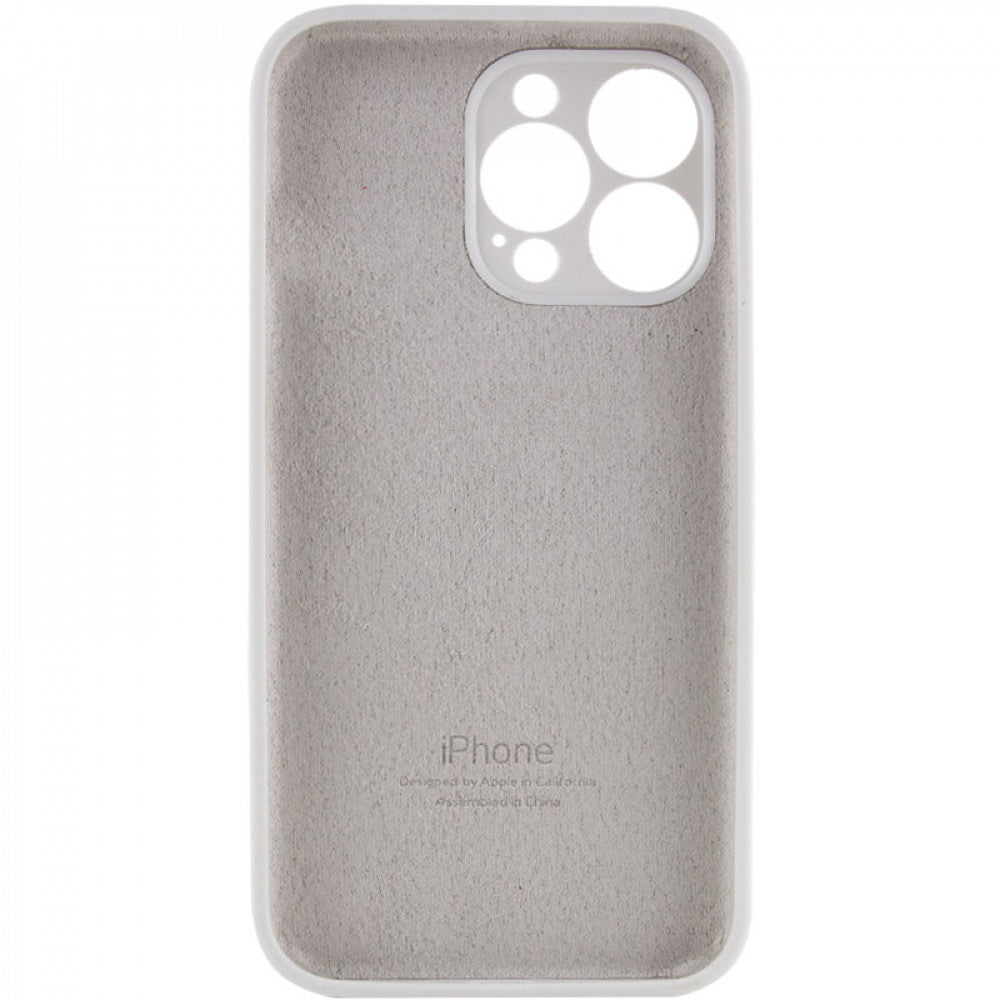 Original Silicone Case with protective camera iPhone 12 Pro Max — White (9)