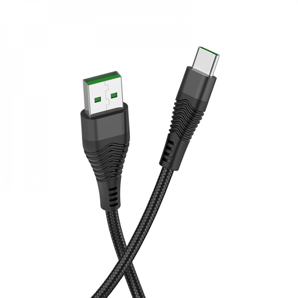 Кабель USB C 5A (1.2m) — Hoco U53 — Black