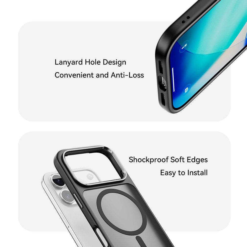 Накладка Чехлы Rock Guard Metal Lens Frame Series TPU Case with Magsafe iPhone 17 Pro Max — White