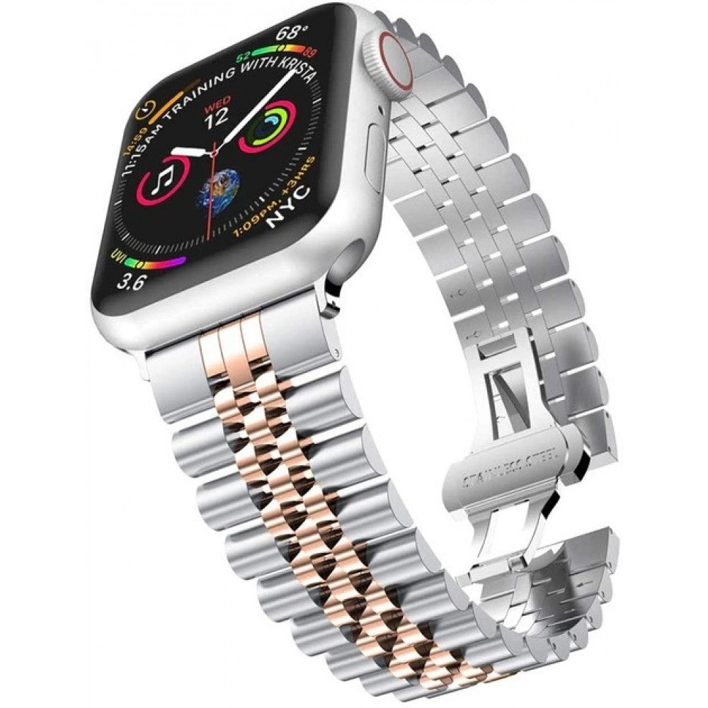 Ремінець 5 Bead Apple Watch 38 mm 40 mm 41 mm Silver&Gold