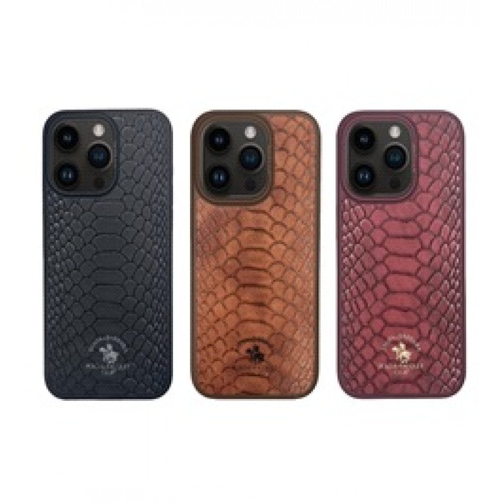 Polo Knight Leather Case iPhone 15 Plus - Black