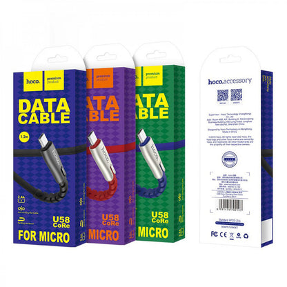 Cable Micro 2.4A (1.2m) Hoco U58 – Black