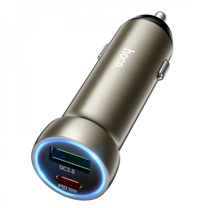 Car Charger | 48W | PD | QC3.0 — Hoco Z54A — Gold