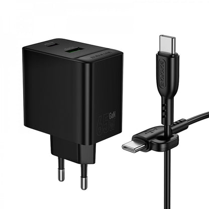 Home Charger 65W PD QC3.0 C to C Cable (1m) Borofone BAS17A