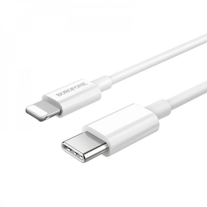 Home Charger 35W 2 PD3.0 C to Lightning Cable (1m) Borofone BN9 – White