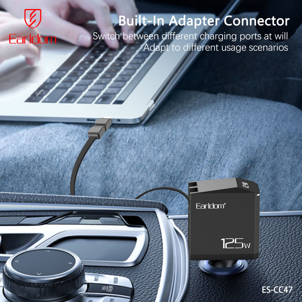 Car Charger 125W 1U 1C Earldom ES-CC47