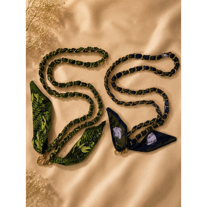 Шнурок на шею «Silk Scarf » — Dark Blue