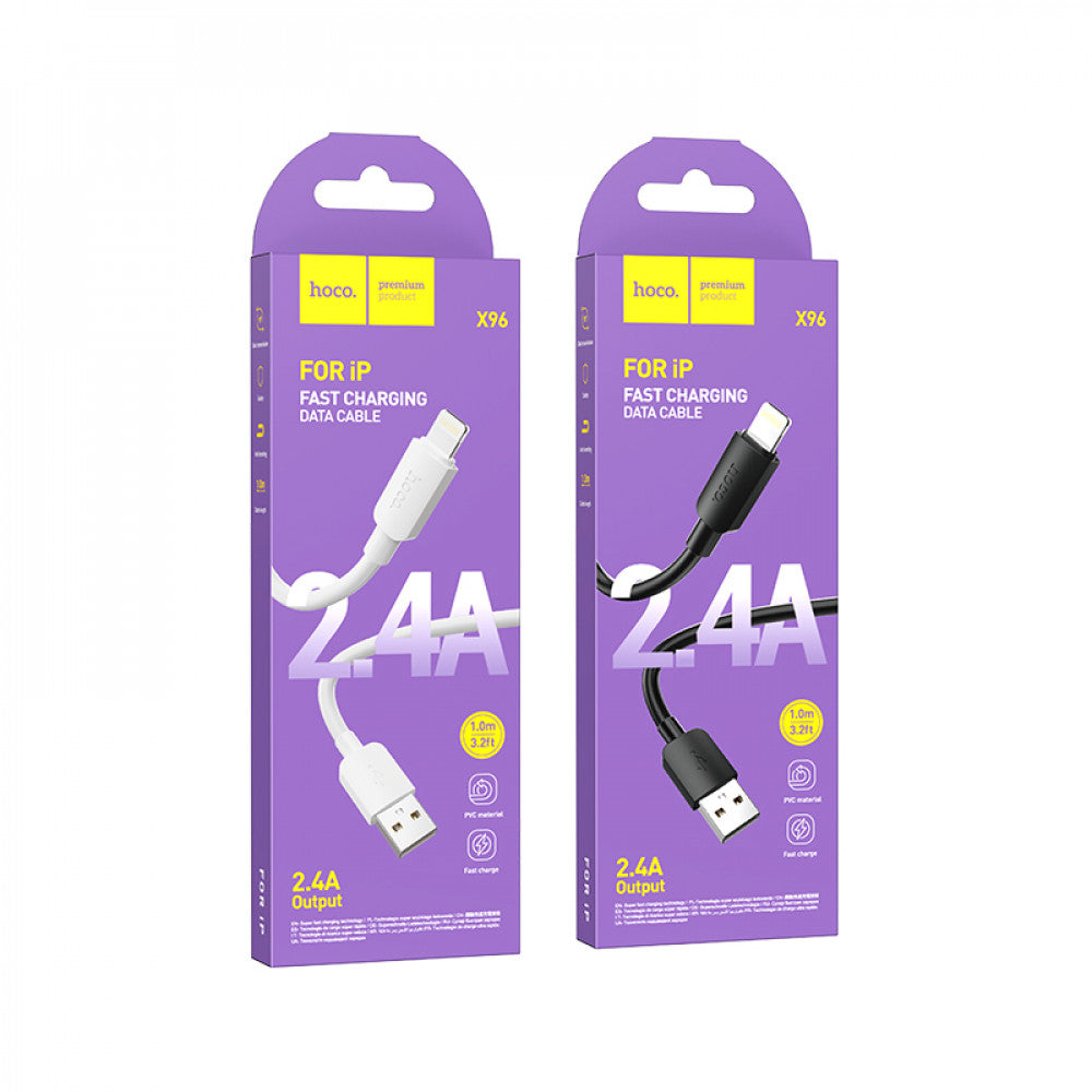 Кабель Lightning 2.4A (1m) Hoco X96 — White