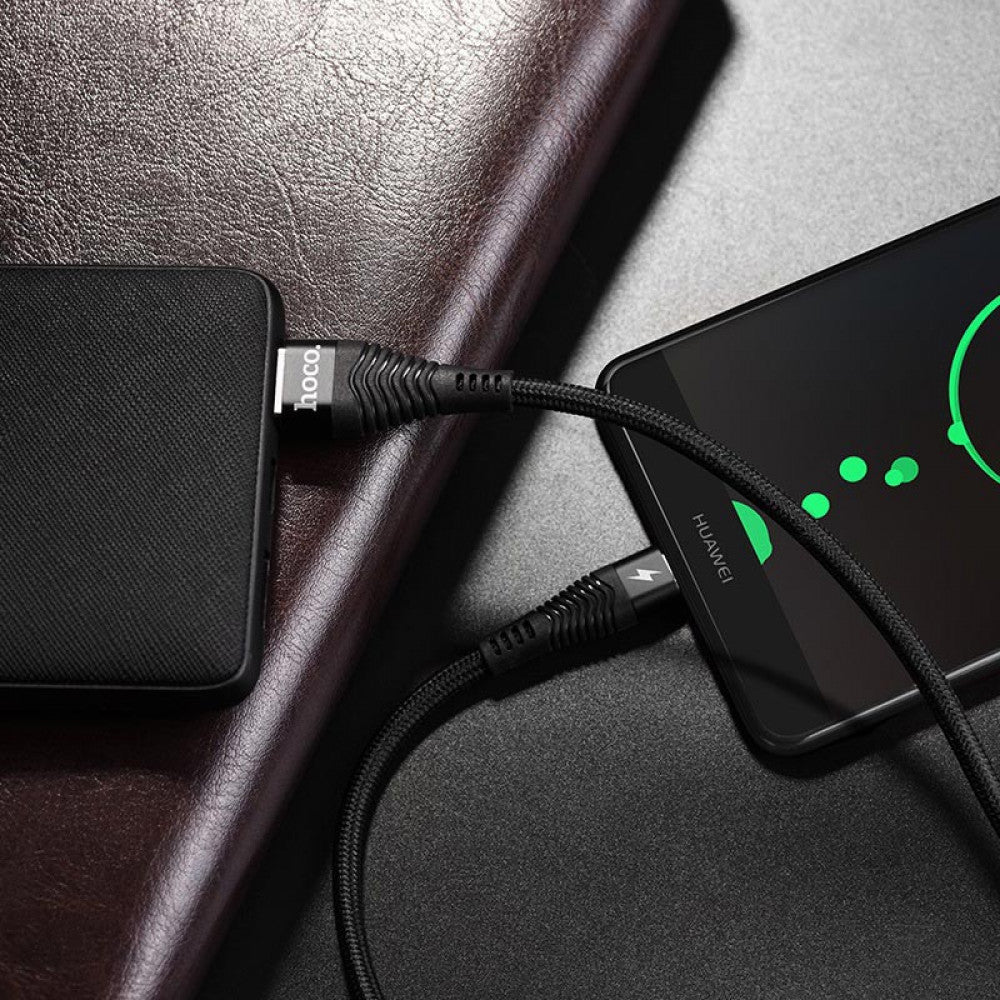 Кабель USB C 5A (1.2m) — Hoco U53 — Black