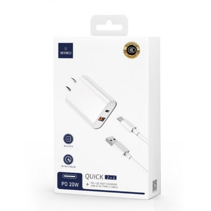 Home Charger | 20W | PD | QC3.0 – WiWU Wi-U001 – White