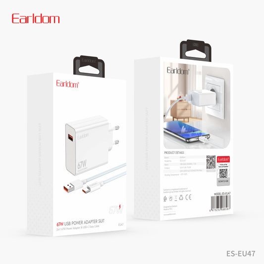 Home Charger | 67W | PD | USB C Cable (1m) — Earldom ES-EU47