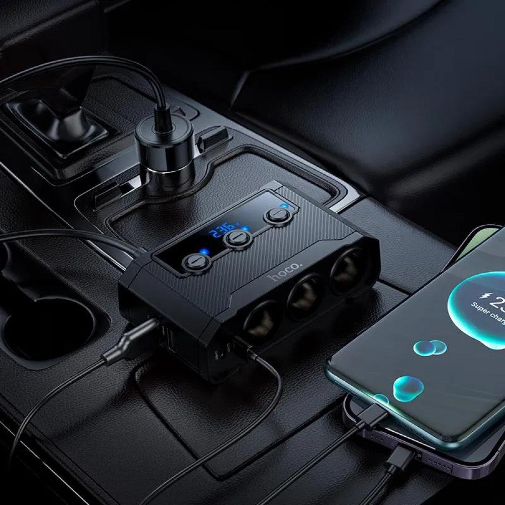 Разветвитель прикуривателя | 3S | 2P | 2U — Hoco Z64