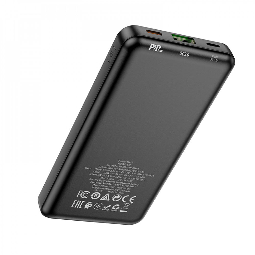Power Bank 10000 mAh PD20W+QC3.0 Hoco Q9 – Black