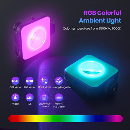 Video light lamp LED W-S6 RGB 6W LED 45pcs color 2500-9000K CRI95+ Battery 2000mAh