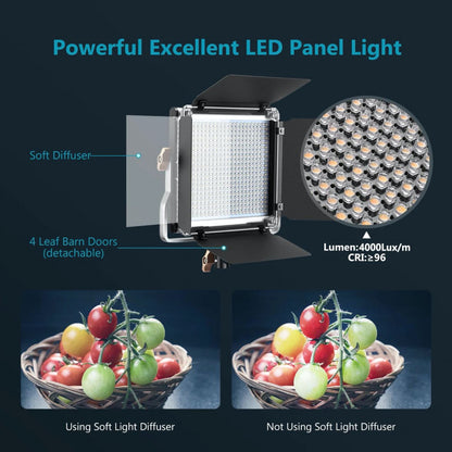 Video light lamp LED NEERWER NL480S 29W Bi-color 480pcs Led color 3200-5600K CRI 96+