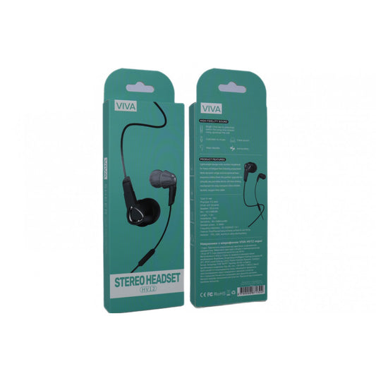 Headphones with microphone 3.5mm Viva HV12 – Black