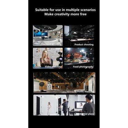 ZSYB JB-200X 200W 3200K-5600K Flexible LED Video Light with APP Control 63cm