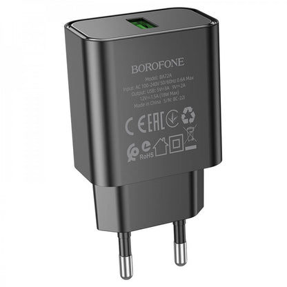 Home Charger | 18W | 1U | USB| — Borofone BA72A — Black