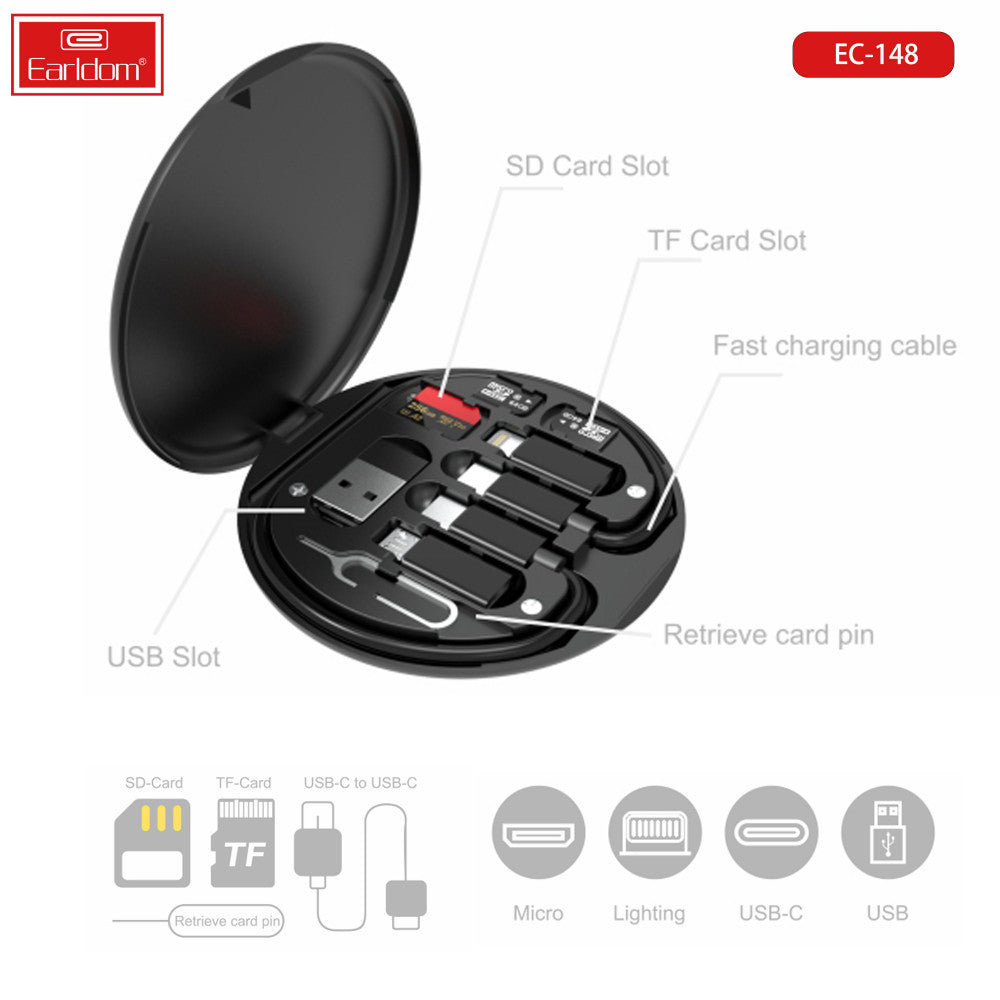 Кабель 3 in 1 ( L , M , С ) 2A (1m) — Earldom EC-148