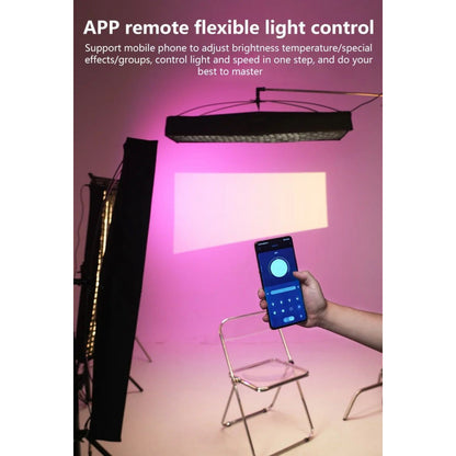 ZSYB JB-200X 200W 3200K-5600K Flexible LED Video Light with APP Control 63cm