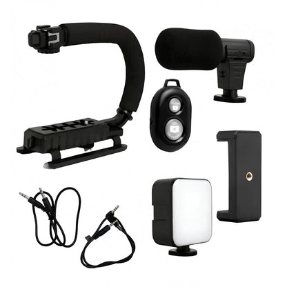 Gimbal Stabilizer Multifunctional Bluetooth Microphone &amp; LED Lamp AY-49U