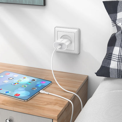 Home Charger 2.1A PD3.0 C to Lightning Cable (1m) Borofone BA61A – White