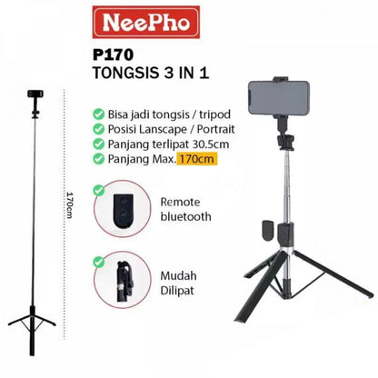 Monopod Tripod (1.70m) – Neepho NP-P170