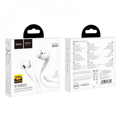 Headphones with microphone Hoco M1 Pro Original series for Lightning — White