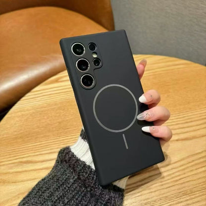 Накладка Чехлы Original Silicone Case with MagSafe — Samsung S23 Ultra — Black