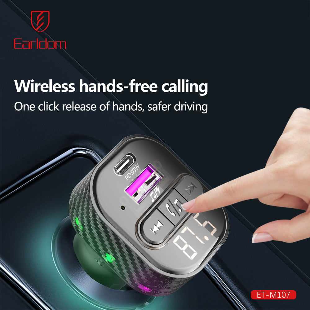 Fm Modulator MP3 Car Charger 3.0A 1U 1C Earldom ET-M107