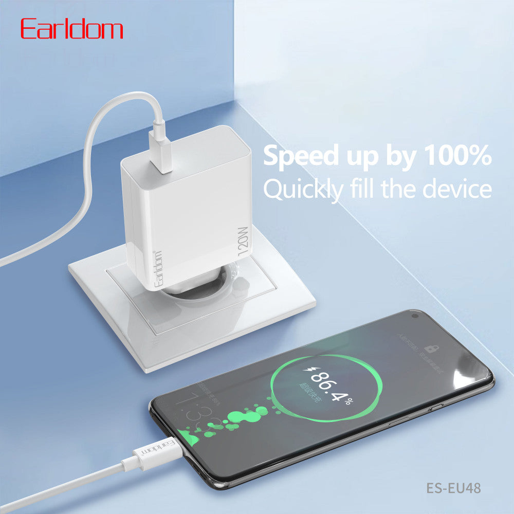 Home Charger | 120W | 1U | USB C Cable (1m) — Earldom ES-EU48