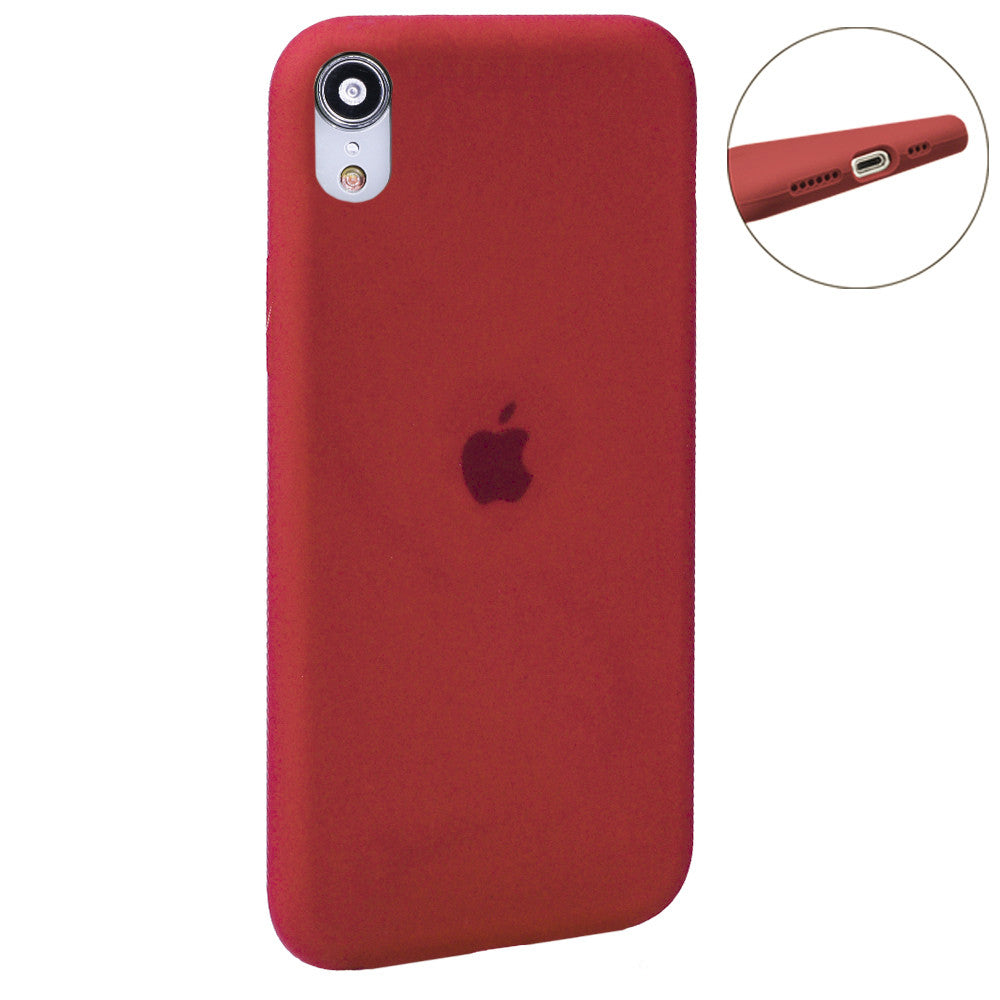 Original Silicone Case Full Size iPhone Xr — Red (14)