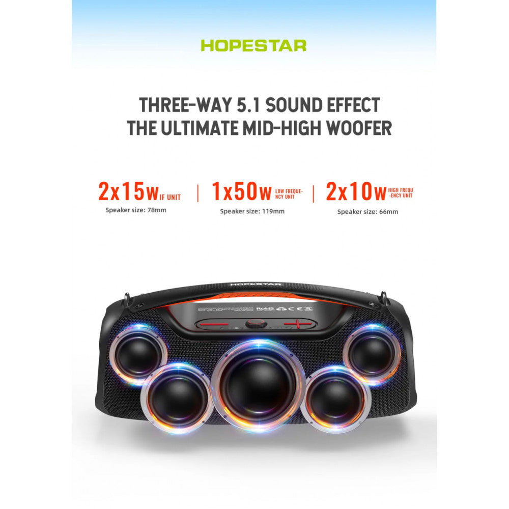 §Портативна колонка — Hopestar A60 100W — Black