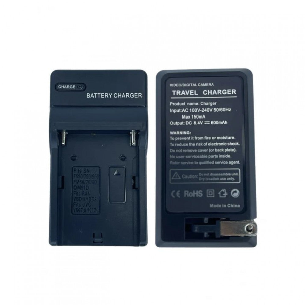 Зарядное устройство FB-AC-NP-FM50-J для батарей FM50/ F970/ F750/ F550 (и аналогичных) к фото и видеотехнике.