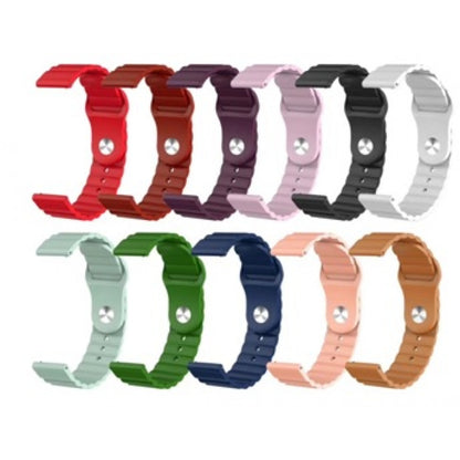 Ремінець Silicone Wave Універсальний 22 mm — Black