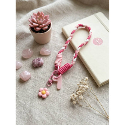 Брелок «Braid Flower» — Pink&White