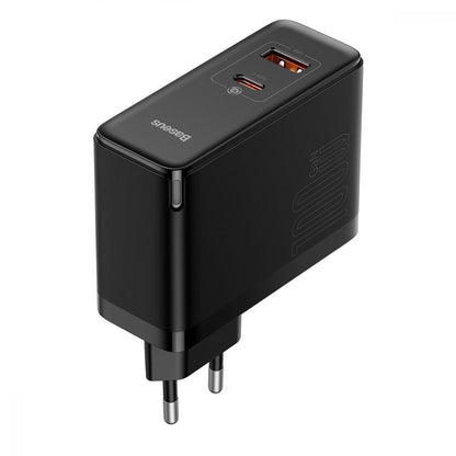 Home Charger 100W GaN5 1U 1C C to C Cable (1m) Baseus (CCGP090) Pro Fast Charger – CCGP090201 Black