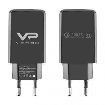 Home Charger | 18W | 1U — Veron VR-C13Q — Black