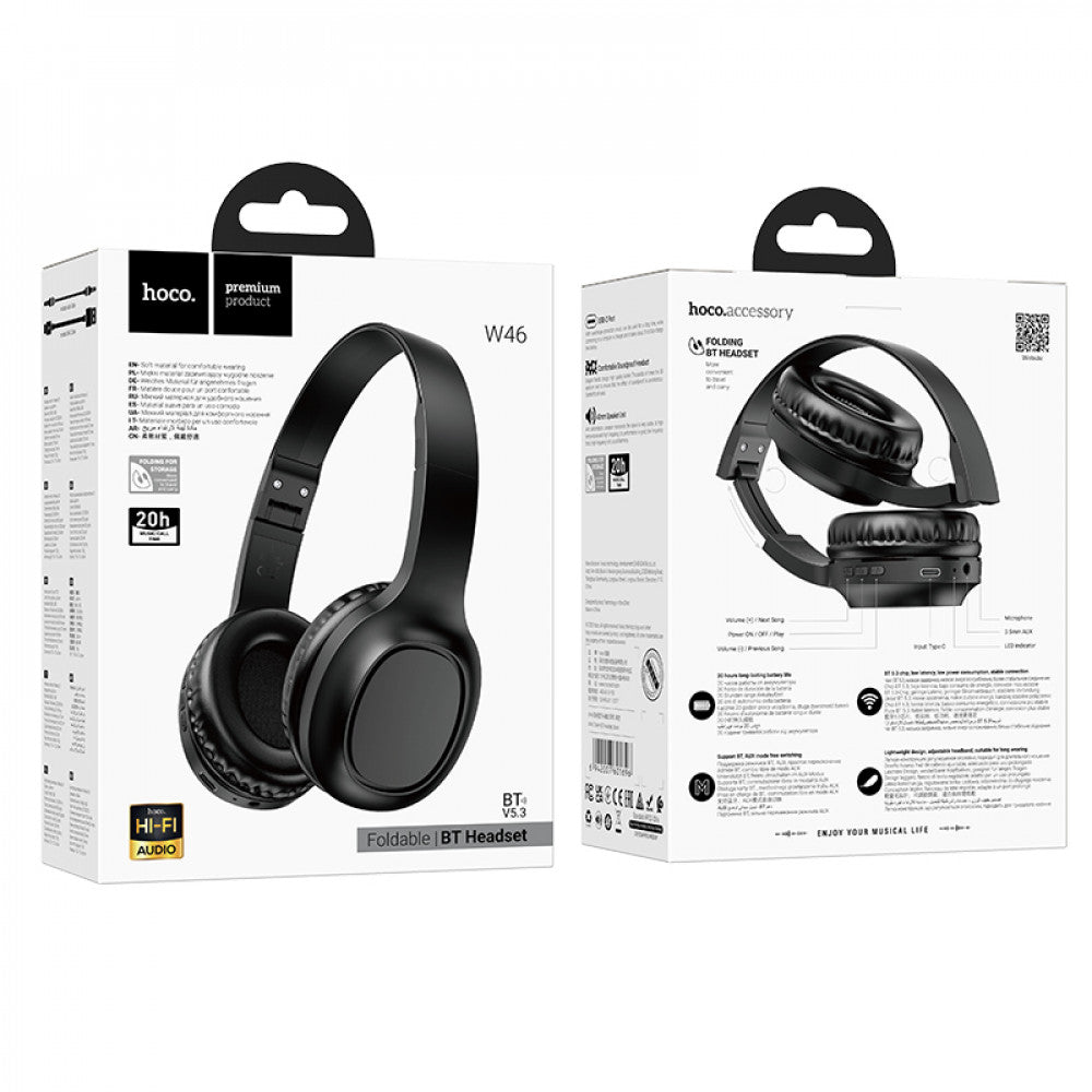 Bluetooth Headphones Hoco W46 – Black