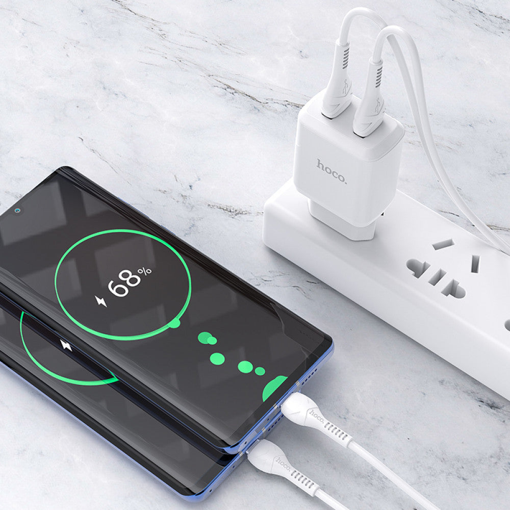 Home Charger 2.1A 2U Hoco N7 – Black