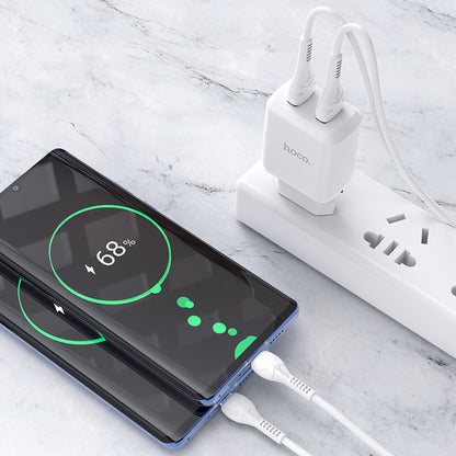 Home Charger 2.1A 2U Hoco N7 – Black