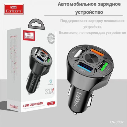 Car Charger | 3.1A | 4U - Earldom ES-CC32