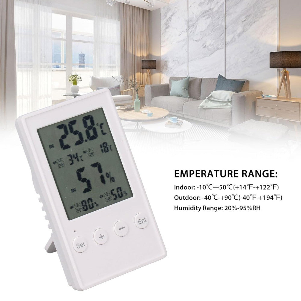 Digital Clock with Thermometer and Hygrometer Digital Alarm
