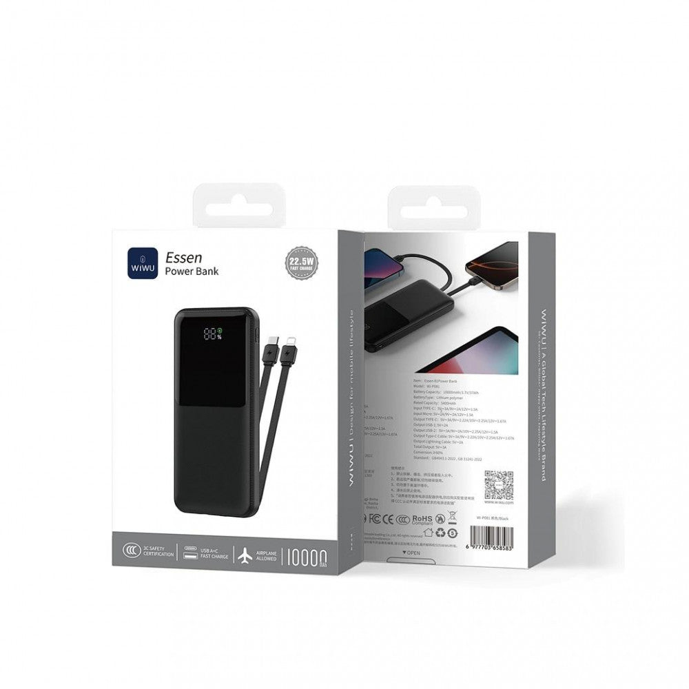 Power Bank 10000 mAh | 22.5W — WiWU Wi-P081