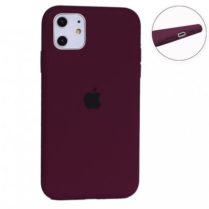 Original Silicone Case Full Size iPhone 11 — Marsala (52)