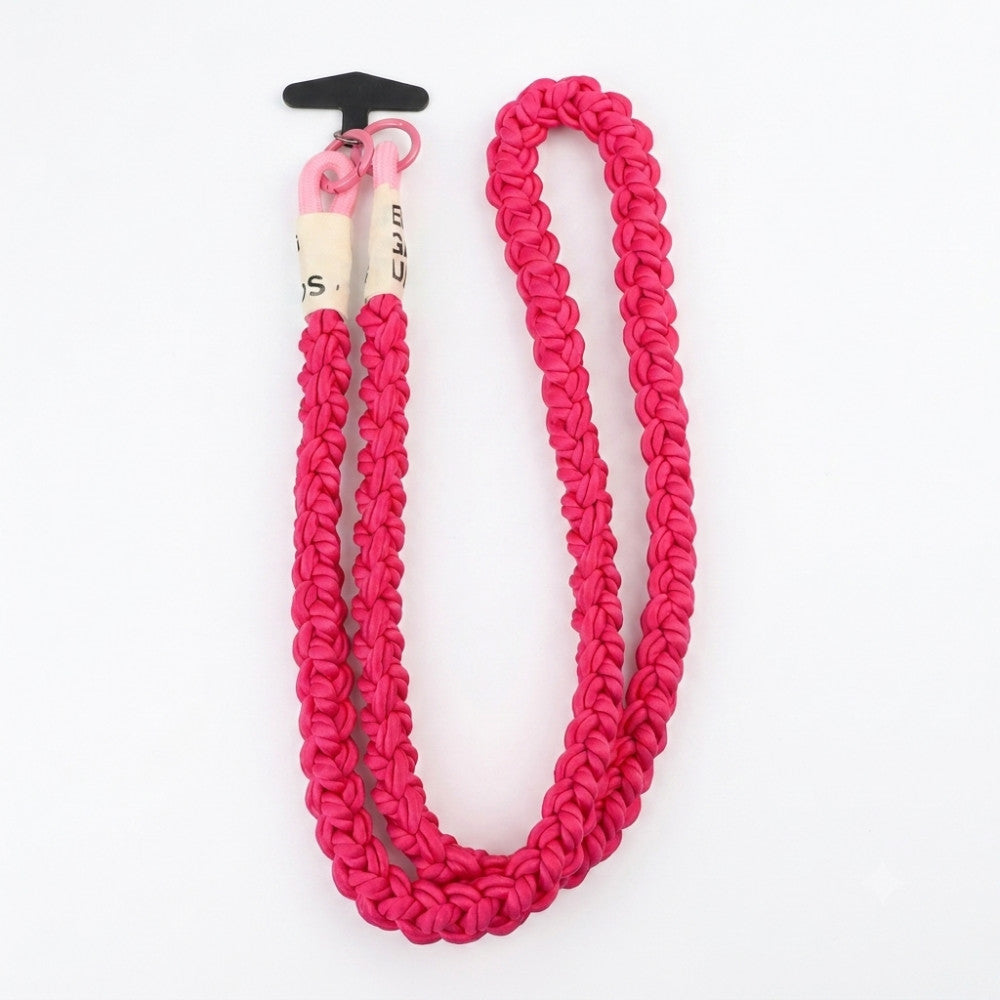 Ремінець для телефона на шию «Knitting» — Neon Pink