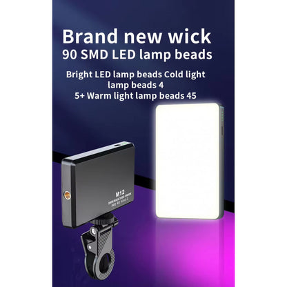 Selfie flash M12 7.4W color 2500-9000K CRI95+ Battery 3000mAh