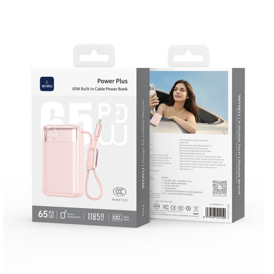 Power Bank 12000 mAh | 65W — WiWU T132 — White
