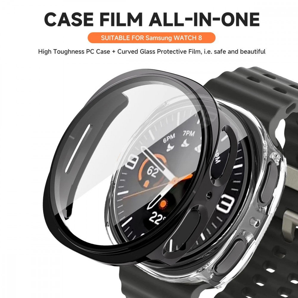 Чехол с защитным стеклом PC Glass Watch 8 40 mm — Grey