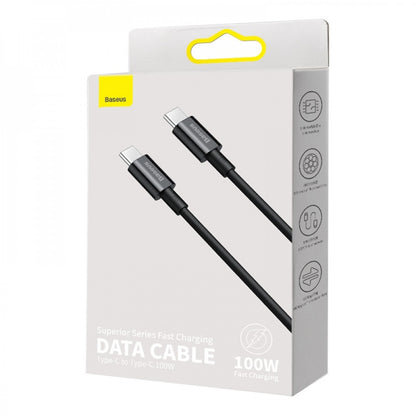 USB C to C Cable 100W PD (2m) Baseus (CATYS) – CATYS-C01 Black